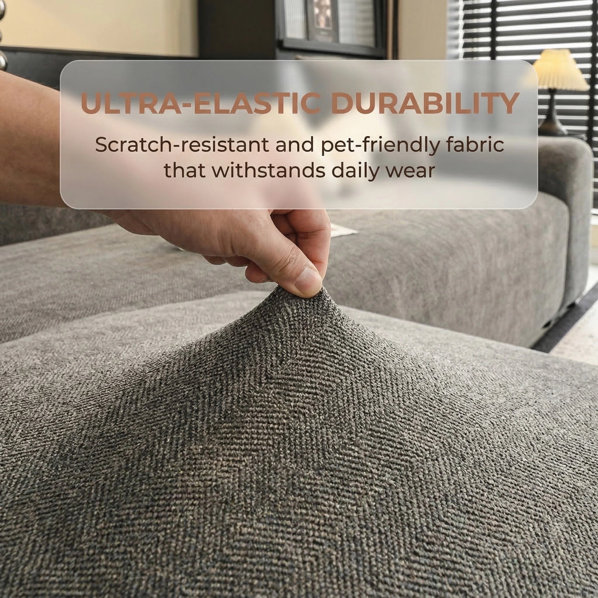 Herringbone Full Coverage Comfortable Scratch-Resistant Sofa Protection Magic Sofa Cover