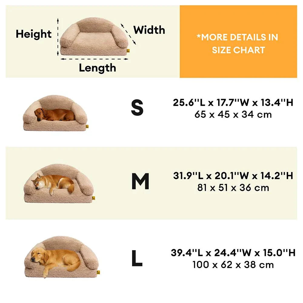 Plush Warm Removable Sponge Orthopaedic Dog Sofa Bed - FluffyHaven