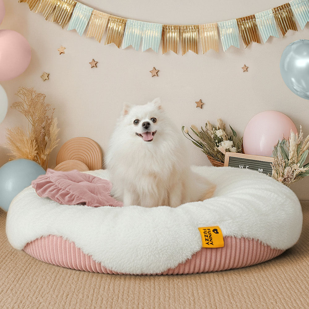 Fluffy Cake-Shaped Detachable Plush Orthopaedic Pet Bed – DreamBake