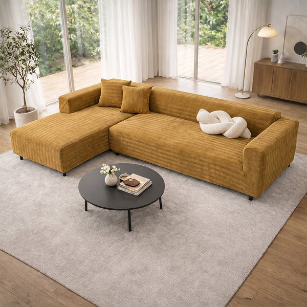 Herringbone Full Coverage Scratch-Resistant Sofa Protection Magic Stretch  Corner Couch Cover
