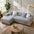 Thick Fuzzy Sherpa Fleece Non-Slip Corner Sofa Cover