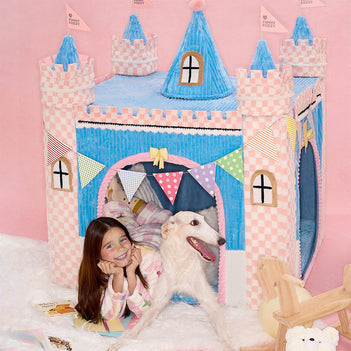 Cosy Orthopaedic Kids Indoor Play Castle Bed Dog Tent Bed - Fairytale Dreamland