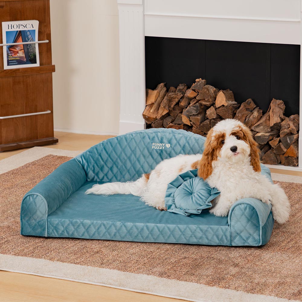 Pinky Cosy Bolster Dog Sofa Bed - Princess Lord