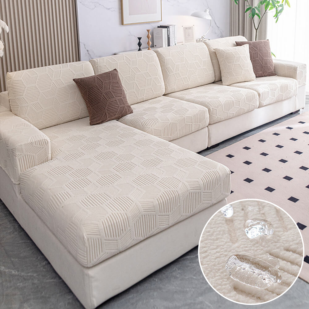 Honeycomb Pattern Water-resistant Stretch Full-Cover Magic Sofa Cover