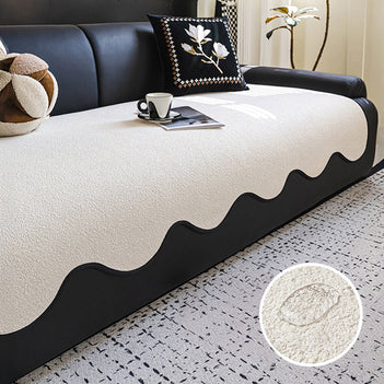 Water-repellent Teddy Fleece Non-Slip Straight Sofa Cover