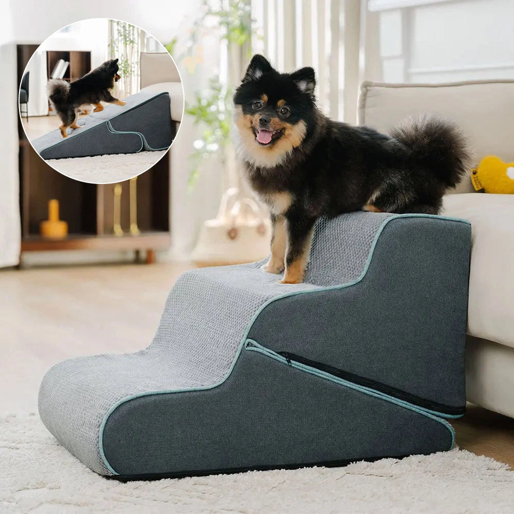 Multifunctional 2-in-1 Foldable Dog Steps with Ramp Mode