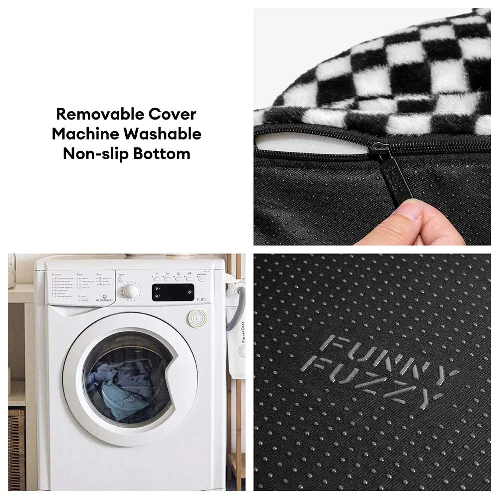 Chequerboard Thick & Fluffy Washable Orthopaedic Dog Sofa Bed - CheckMate