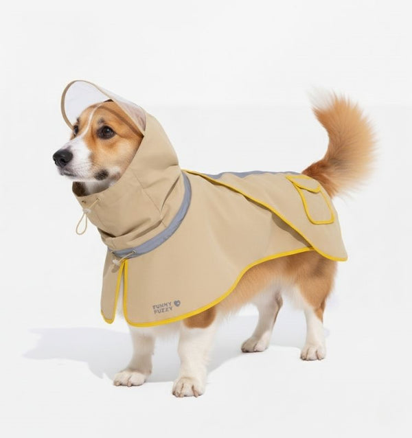 Adjustable Reflective Waterproof with Pocket Dog Raincoat Human Matching -Stay Dry