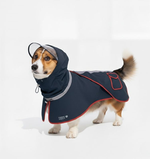 Adjustable Reflective Waterproof with Pocket Dog Raincoat Human Matching -Stay Dry