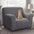 Cream Style Seersucker Breathable Armchair Cover Settee Cover Stretchy Full-Coverage Sofa Cover