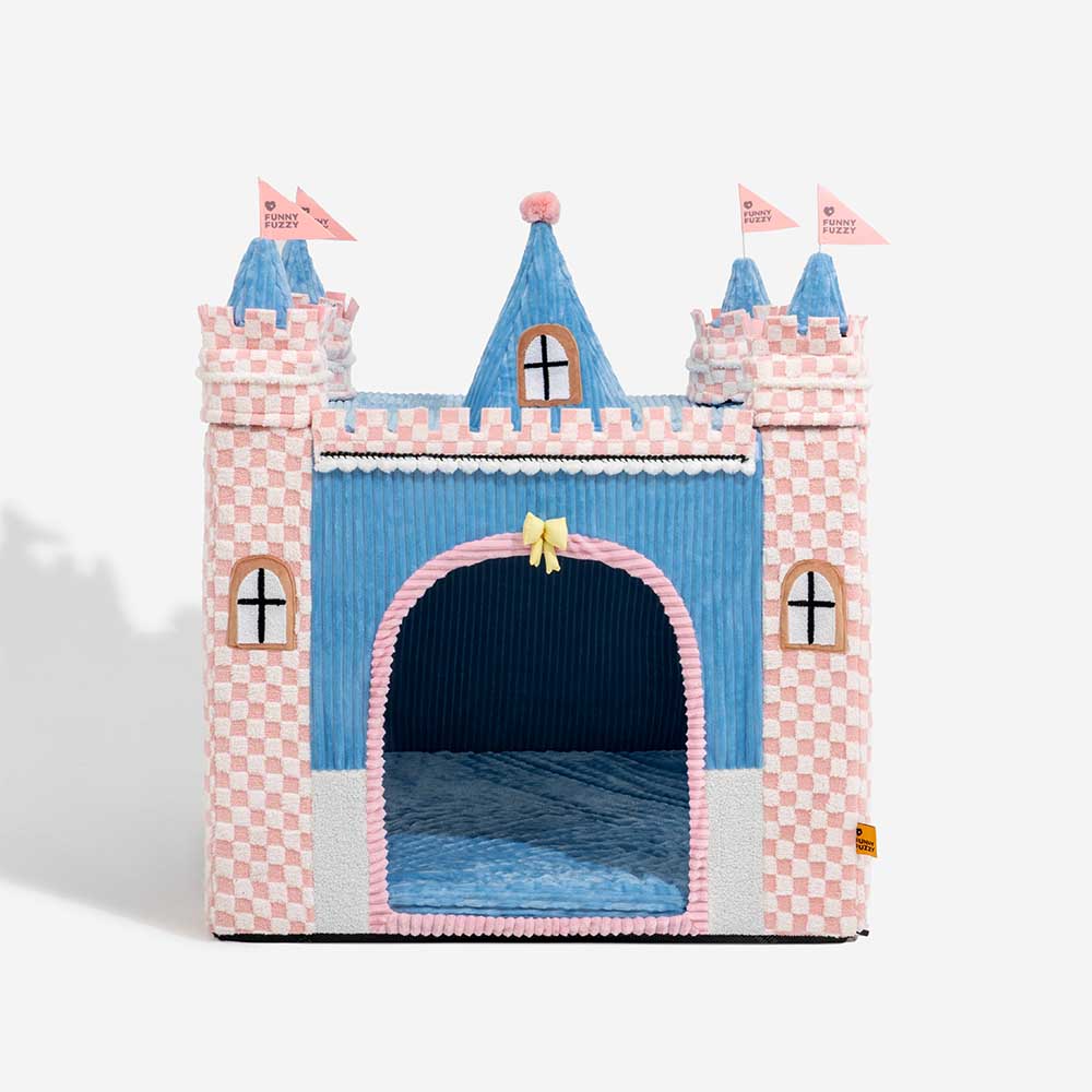 Cosy Orthopaedic Kids Indoor Play Castle Bed Dog Tent Bed - Fairytale Dreamland