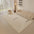 Creamy Striped Minimalist Modern Cashmere Rug