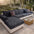 Honeycomb Pattern Water-resistant Stretch Full-Cover Magic Outdoor Garden Sofa Cover