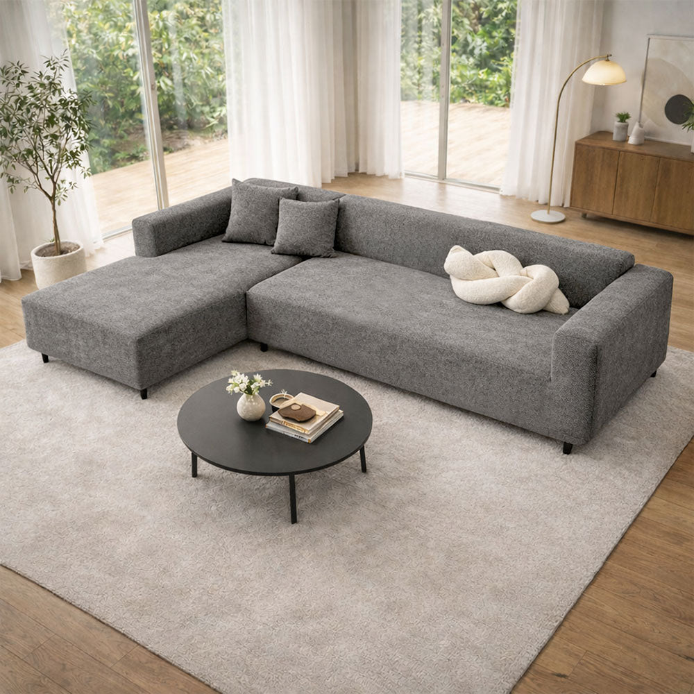 Herringbone Full Coverage Scratch-Resistant Sofa Protection Magic Stretch  Corner Couch Cover