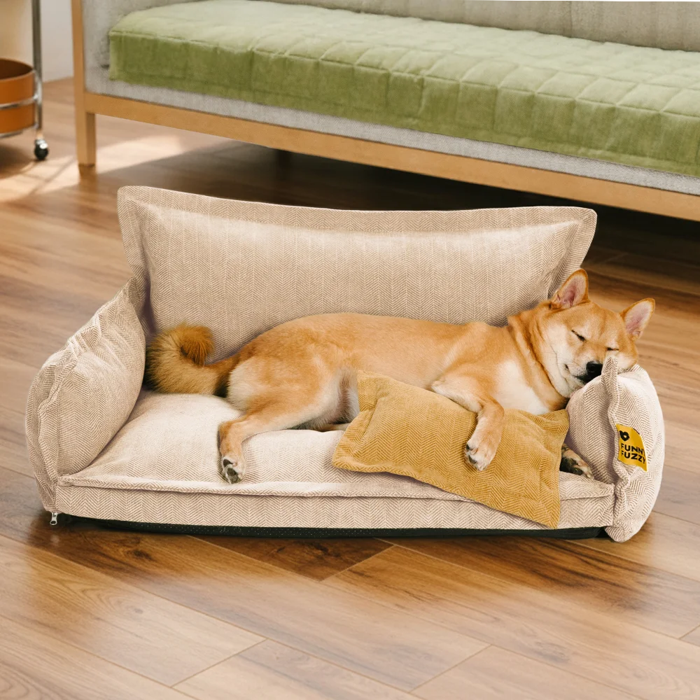 Orthopedic All-season Dual-layer Removable Dog Bed - Retro