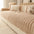 Striped & Bubble-Textured Plush Non-Slip Sofa Cover