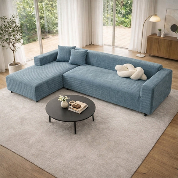 Herringbone Full Coverage Scratch-Resistant Sofa Protection Magic Stretch  Corner Couch Cover