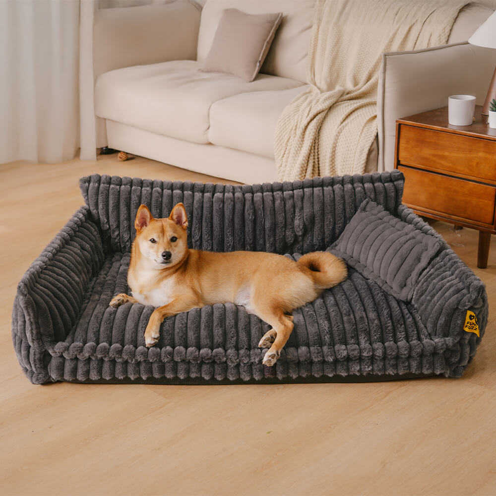Large Washable Fluffy Orthopaedic Soft Dog Pillow Dog Sofa Bed - Home Office