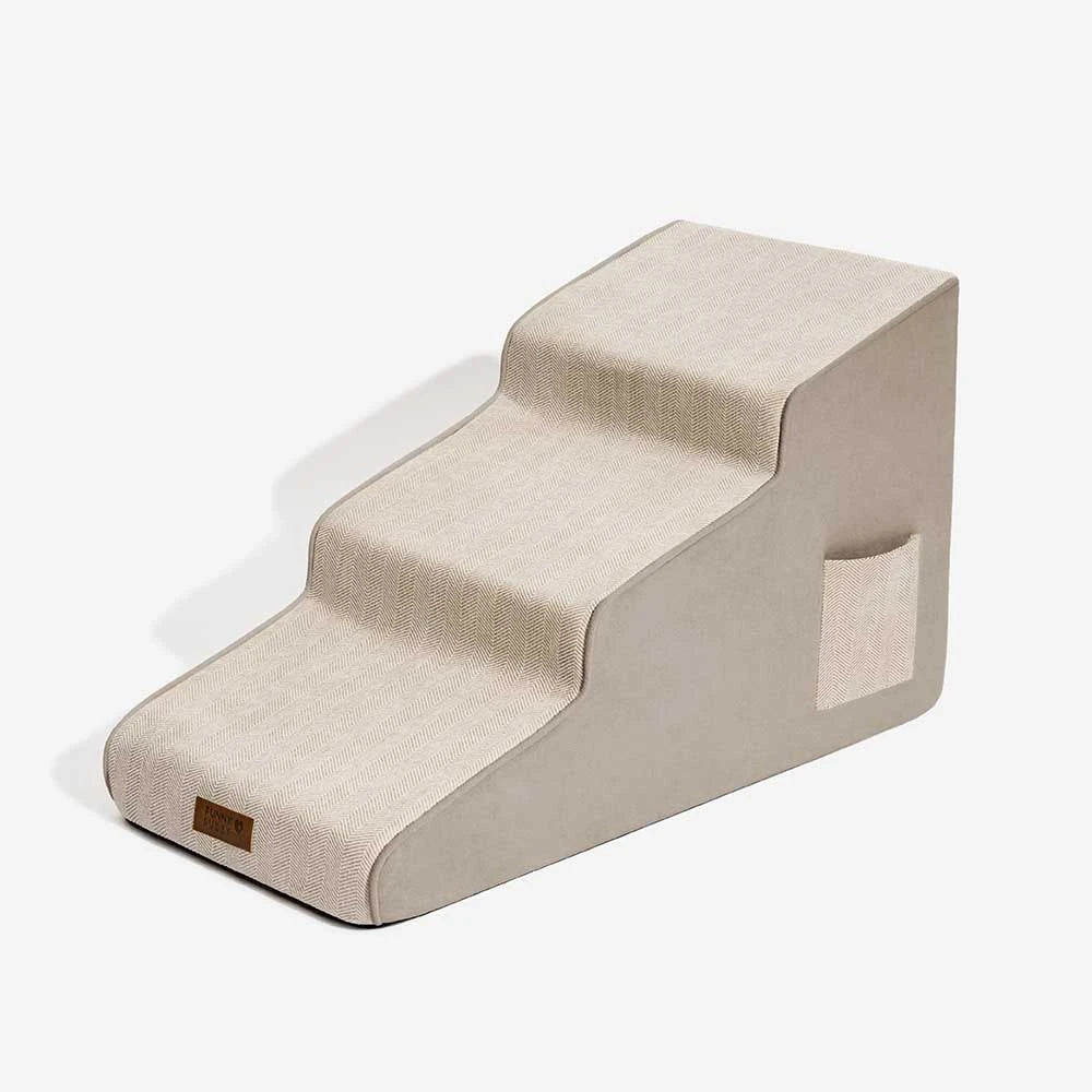 Chenille Extra Wide Non-Slip Removable Sponge Pet Stairs - Pet-Friendly Bedroom
