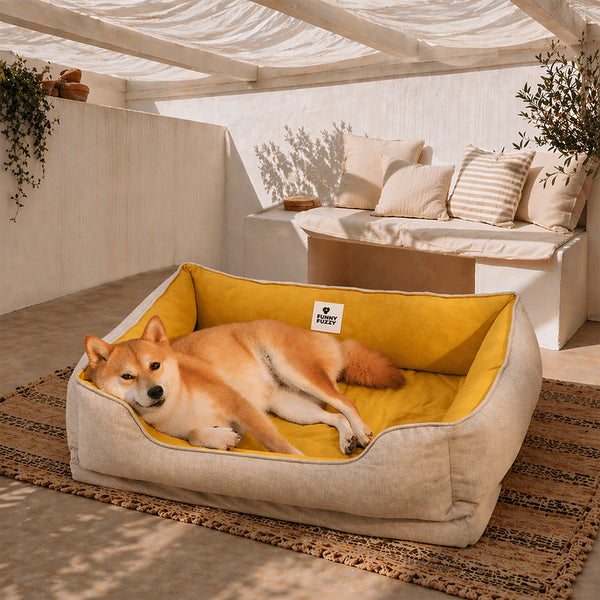 Full Support Washable Garden Outdoor Dog Bed - Square Bread