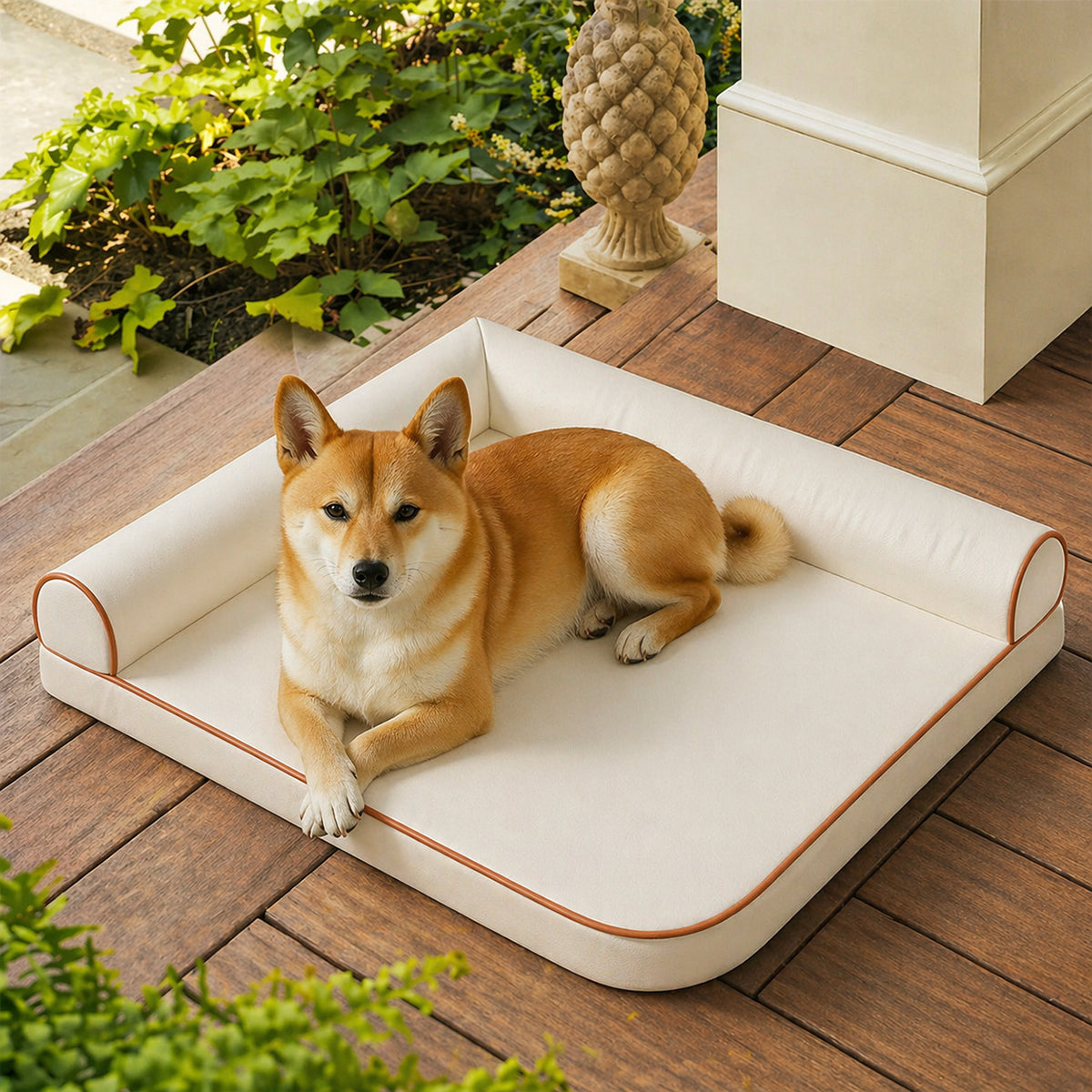 Orthopaedic Scratch-Resistant Waterproof Garden Outdoor Dog Bed