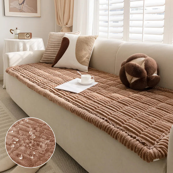 Lazy Soft Flannel Breathable Pet Mat Non-slip Sofa Cover