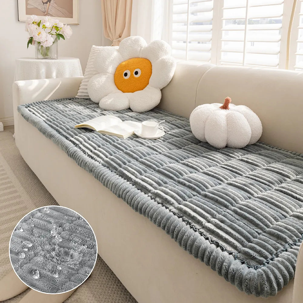 Lazy Soft Flannel Breathable Pet Mat Non-slip Sofa Cover