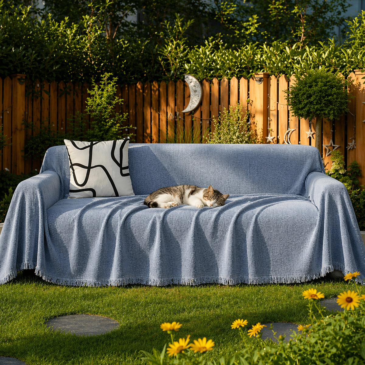 Chenille Blanket Herringbone Tassel Sofa Cover Sofa Throw Blanket