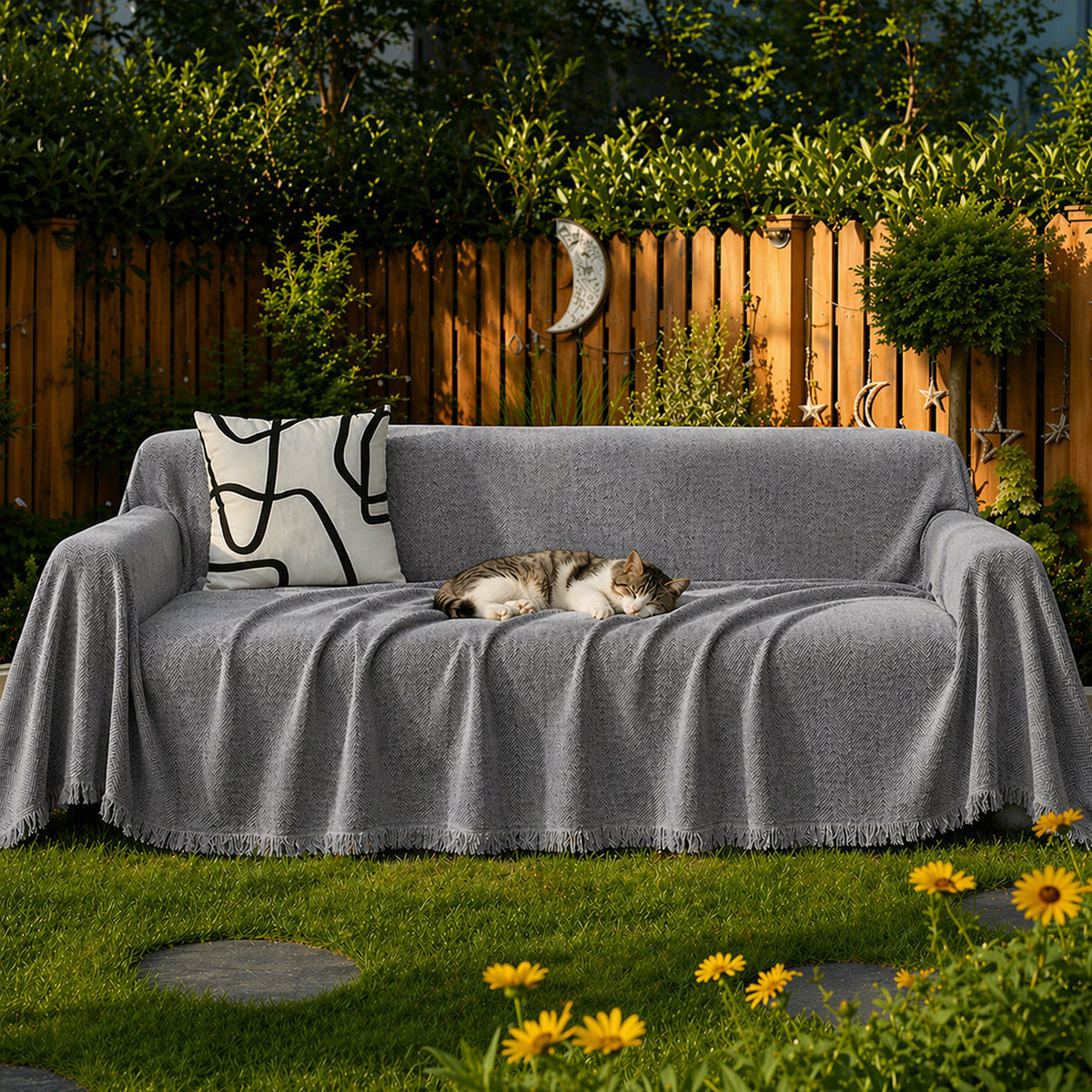 Chenille Blanket Herringbone Tassel Sofa Cover Sofa Throw Blanket