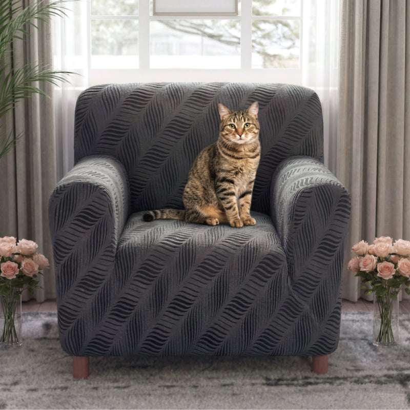 Jacquard Anti-Scratch Armchair Cover Settee Cover Stretch Sofa Cover