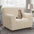 Cream Style Seersucker Breathable Armchair Cover Settee Cover Stretchy Full-Coverage Sofa Cover