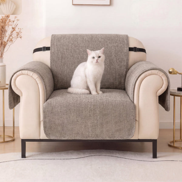One-Piece Chenille Scratch-Resistant Sofa Covers Durable Water-Repellent Non-Slip Recliner Armchair Covers