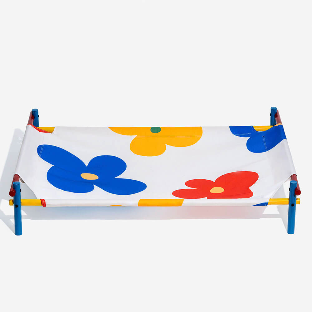 Vibrant Summer Print Style Aluminium Elevated Dog Bed - Summer Paradise