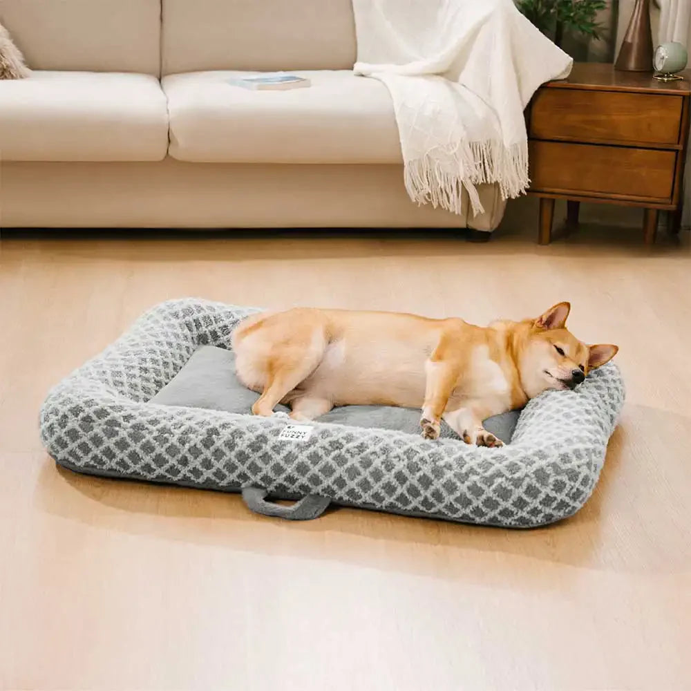 Diamond Plaid Dual-Sided Multi-Use Plush Pet Mat - ComfyEase