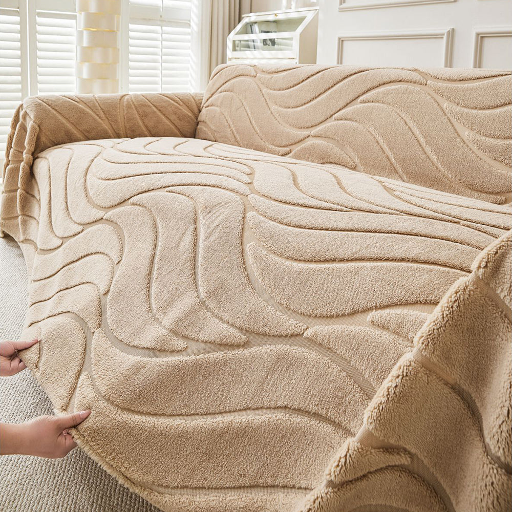 Pet-Friendly Soft Plush Textured Sofa Throw Sofa Cover