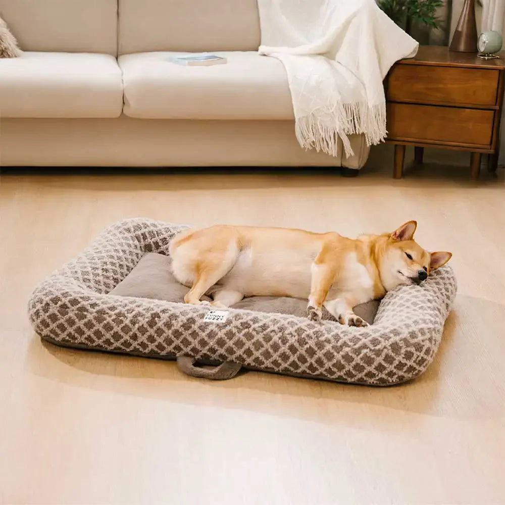 Diamond Plaid Dual-Sided Multi-Use Plush Pet Mat - ComfyEase