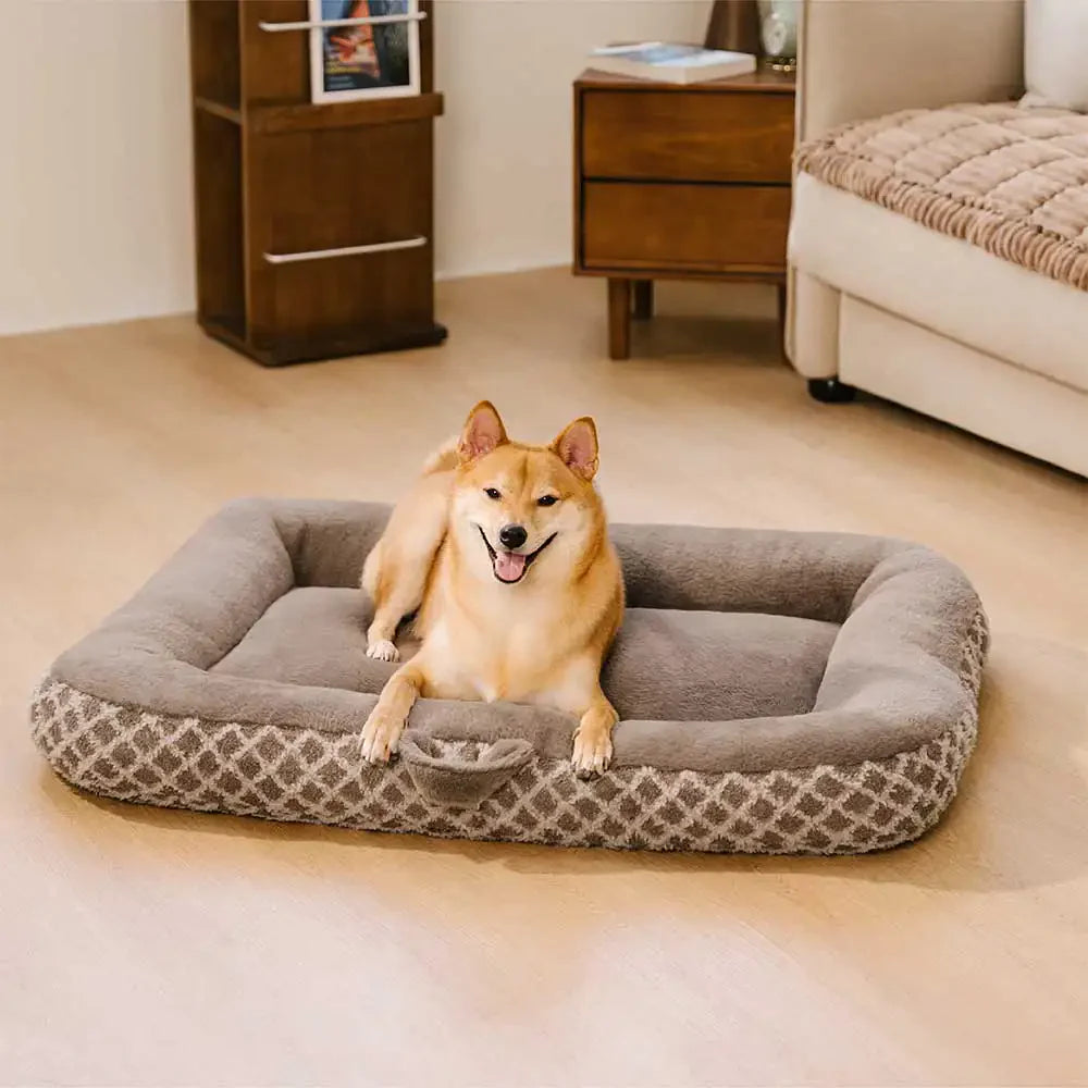 Diamond Plaid Dual-Sided Multi-Use Plush Pet Mat - ComfyEase