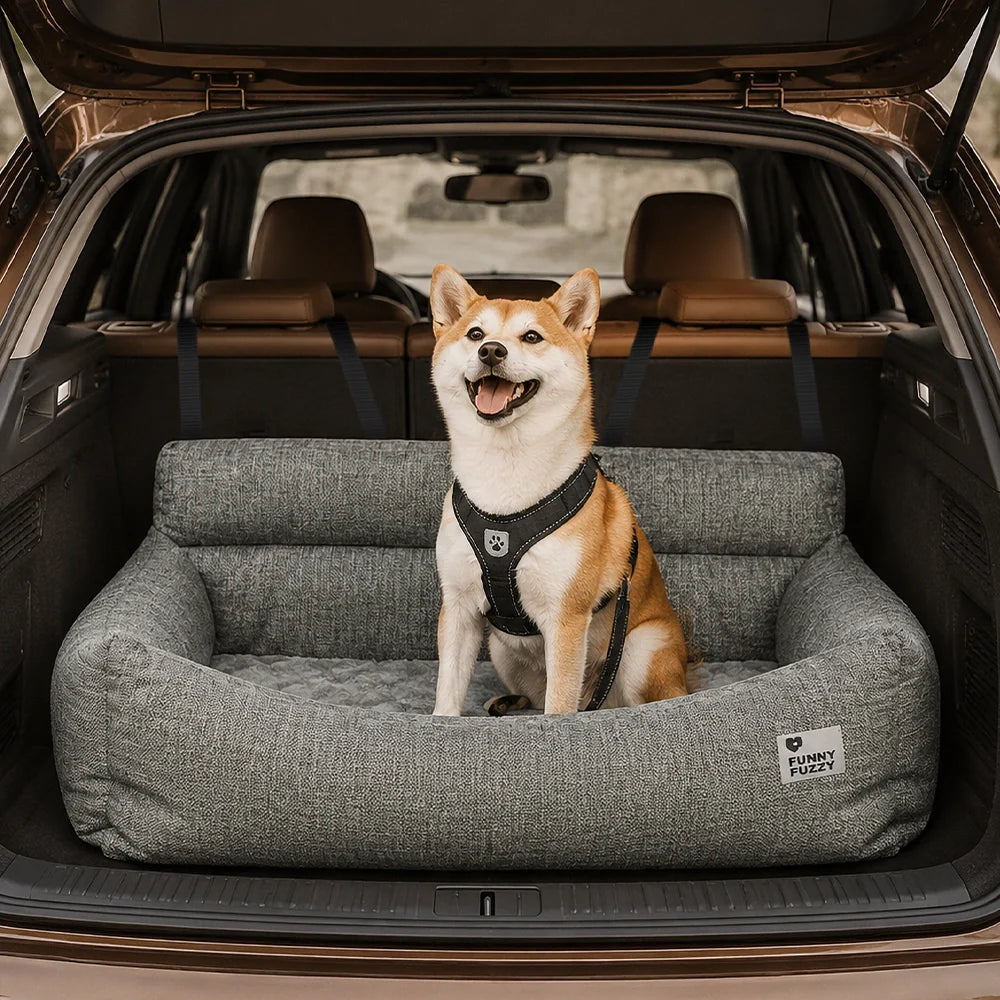 Travel Bolster Full Durable Washable Dog Car Back Seat Bed