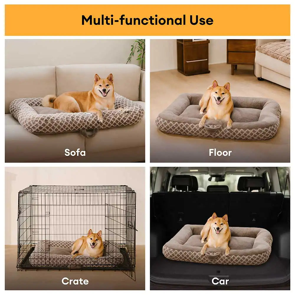 Diamond Plaid Dual-Sided Multi-Use Plush Pet Mat - ComfyEase