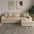 Breathable Woven Cotton Linen Non-Slip Corner Couch Cover