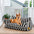 Trendy Striped Faux Lambswool Double Layer Garden Outdoor Dog & Cat Sofa Bed