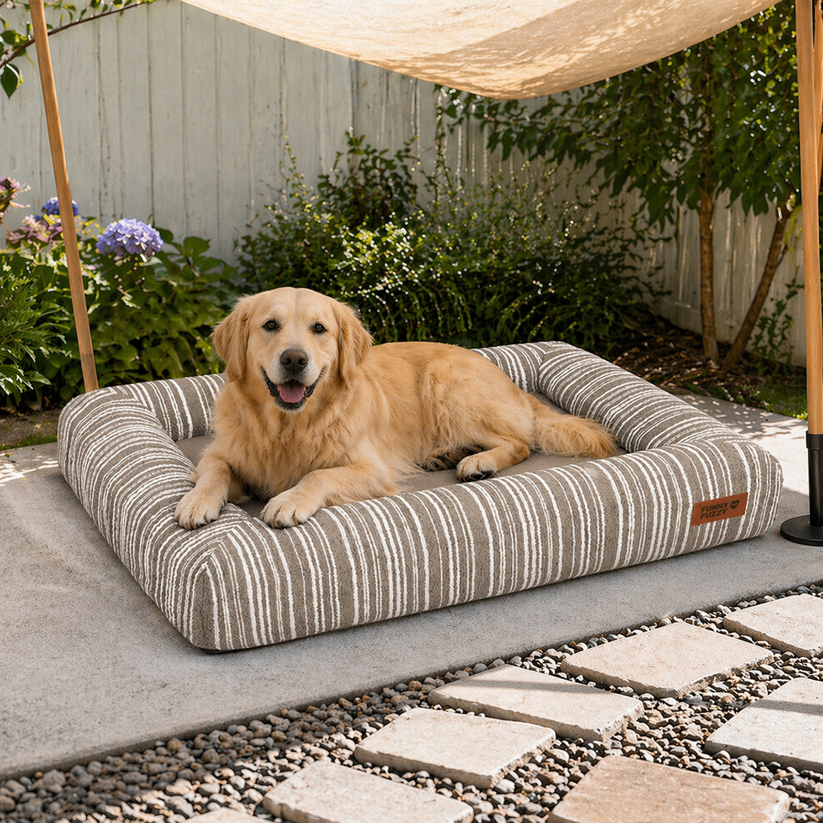 Orthopedic All-season Memory Foam Bolster Boucle Dog Bed - Funnyfuzzy SnugNest