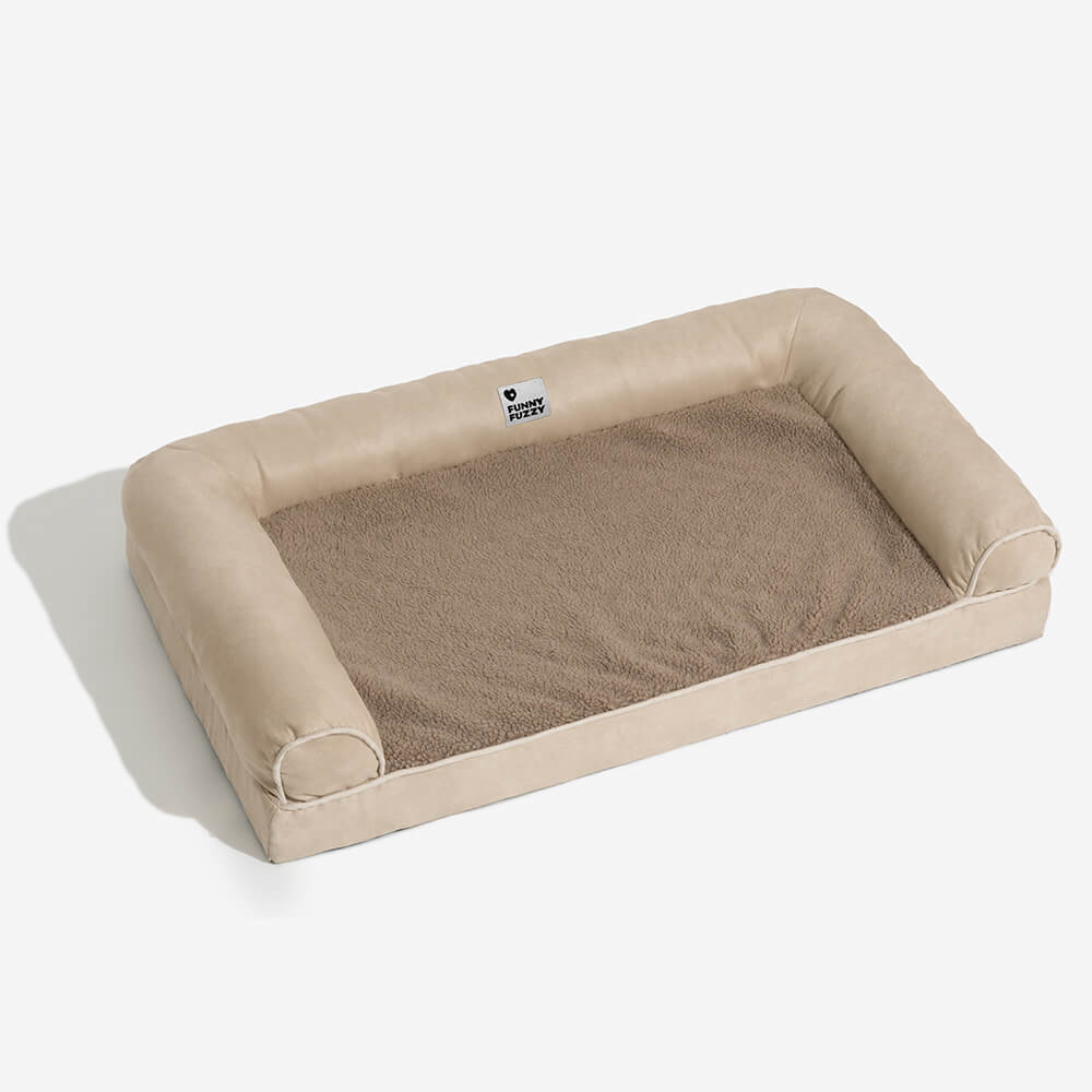 Faux Fleece & Suede Full Support Orthopaedic Dog Bed
