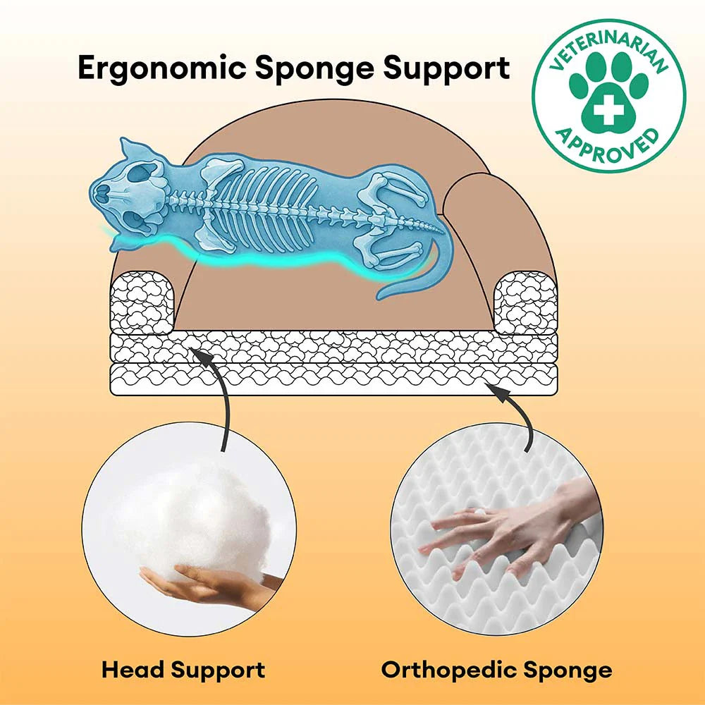 Chequerboard Thick & Fluffy Washable Orthopaedic Dog Sofa Bed - CheckMate