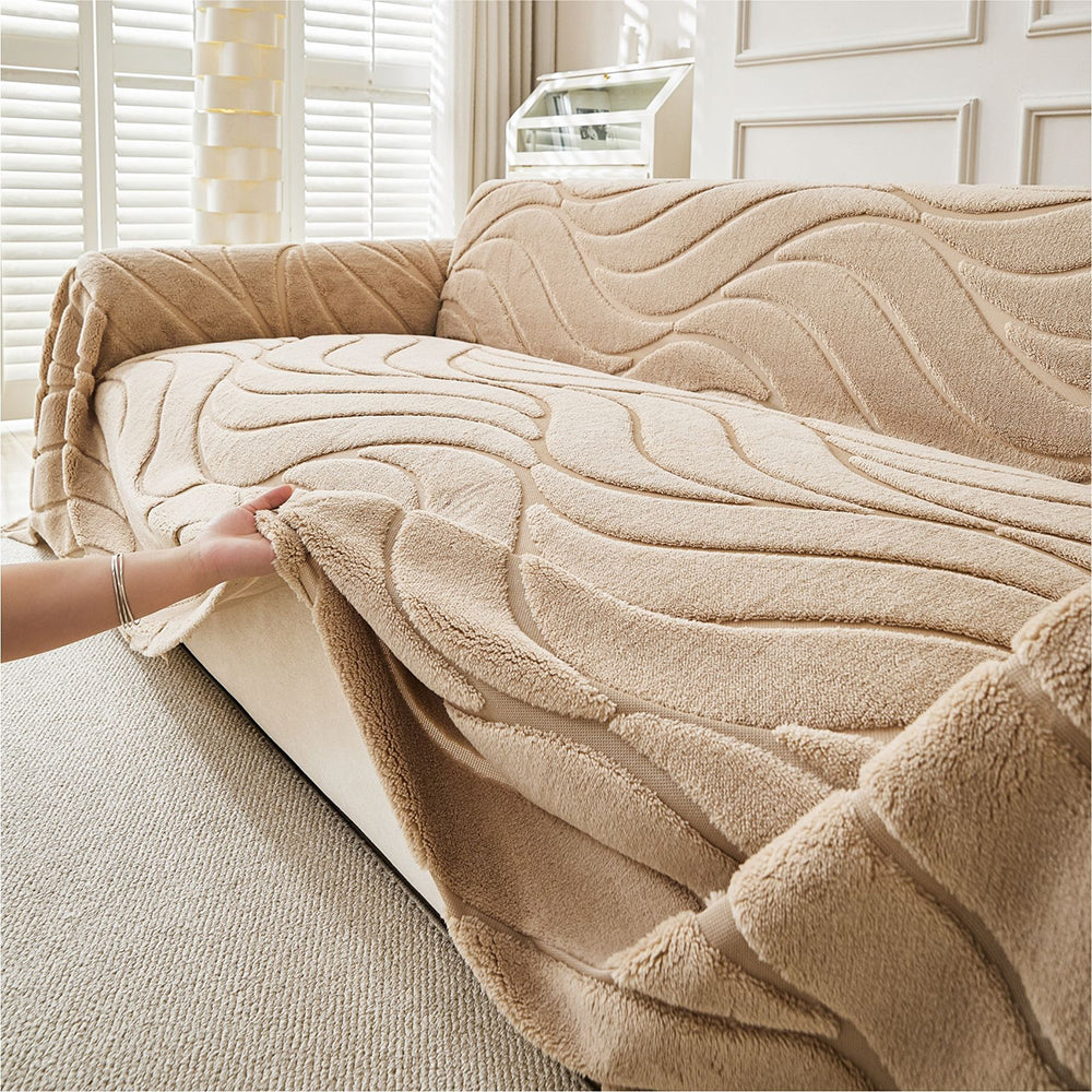 Pet-Friendly Soft Plush Textured Sofa Throw Sofa Cover