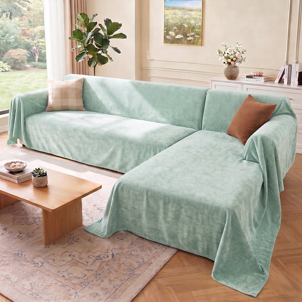 Soft and Waterproof Scratch-Resistant Non-Linting Throw  Corner Couch Cover