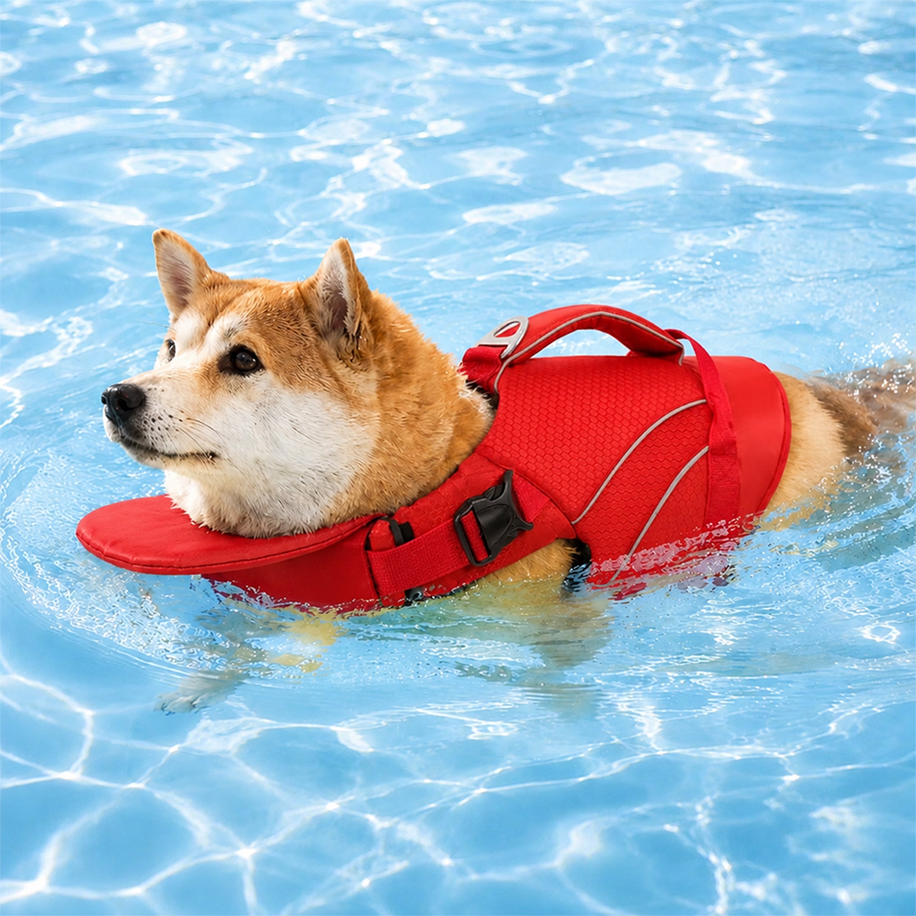 Dog Life Jacket with Detachable Chin Support