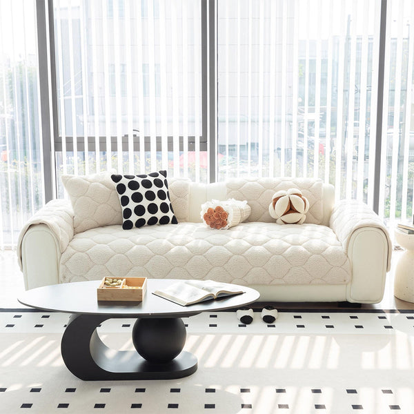 Pet-Friendly Thickened Soft Sherpa Fleece Non-Slip Sofa Protector Sofa Cover