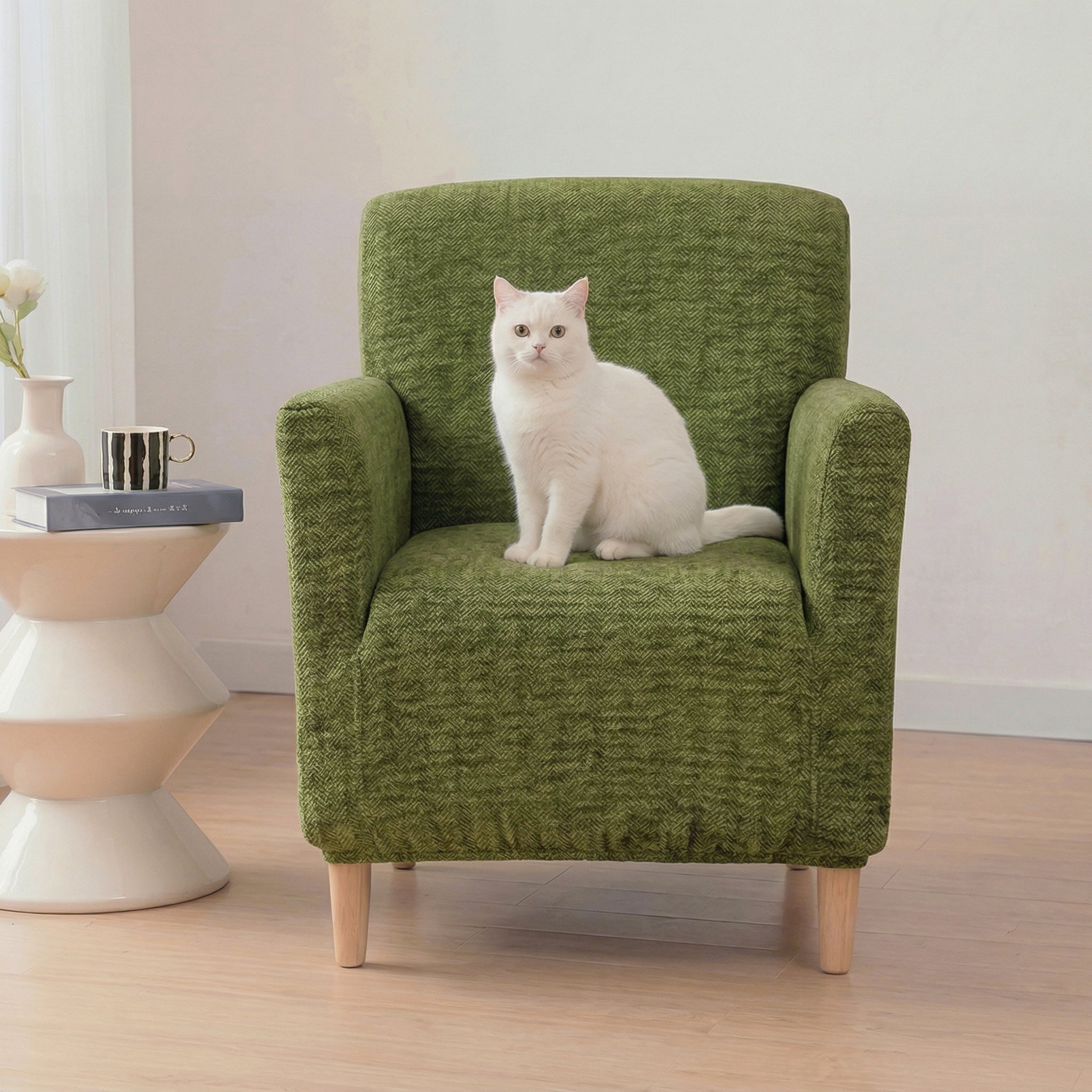 Herringbone Full Coverage Scratch-Resistant Armchair Cover Sofa Protection Sofa Cover