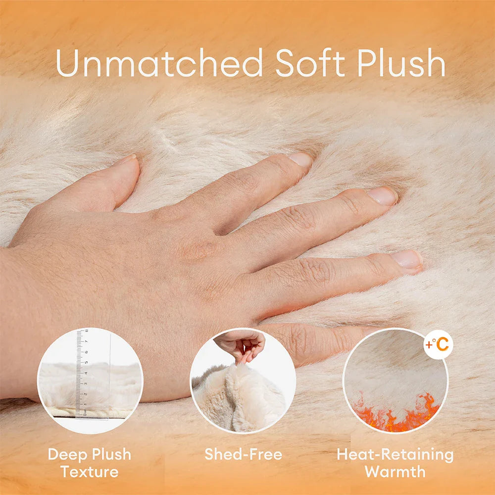 Water-resistant Fluffy Soft Couch Cover & Office Chair Protector